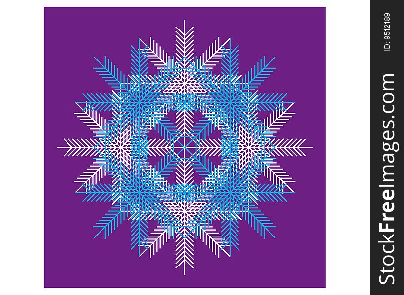 Vector illustration of a pattern with the snowflake. Vector illustration of a pattern with the snowflake