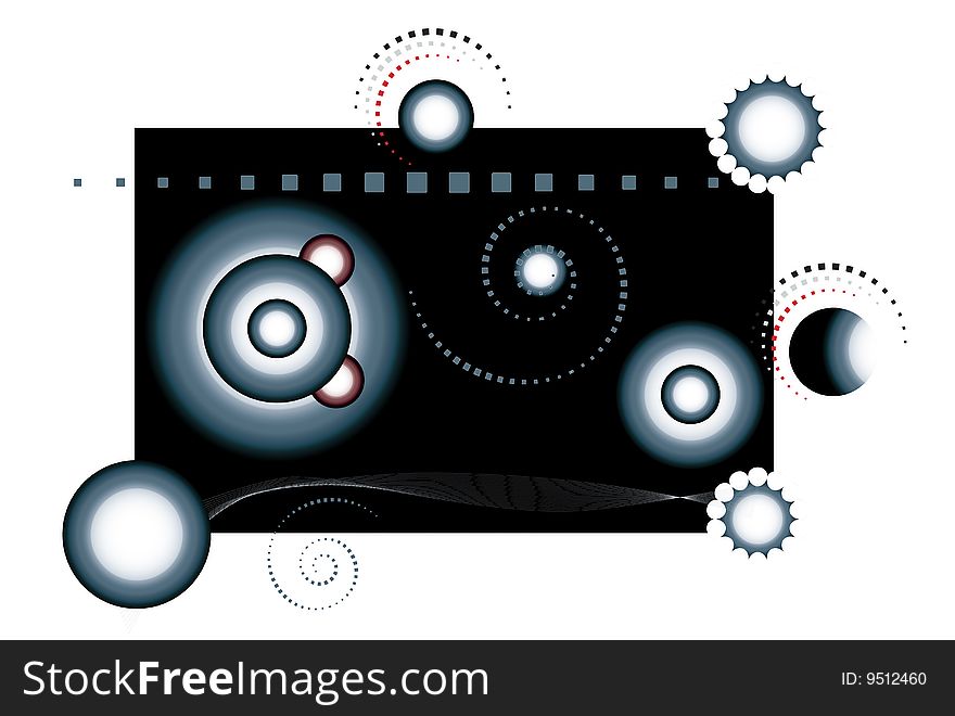 Abstract futuristic black background illustration