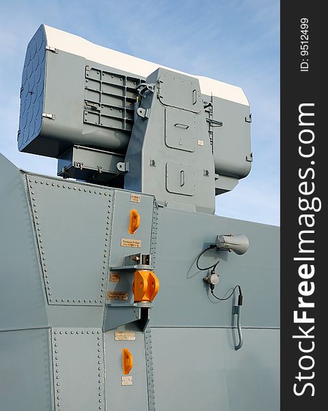 Cassete missile system on-board a frigate. Cassete missile system on-board a frigate.