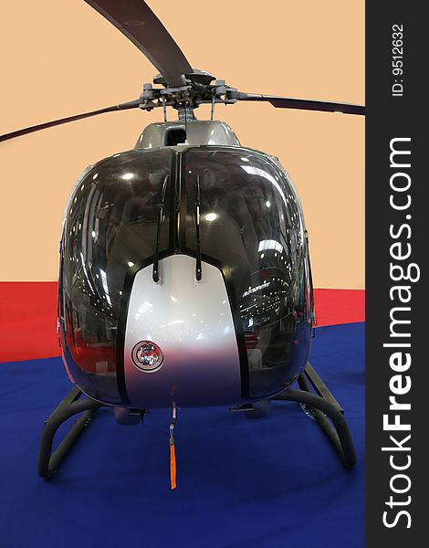 The small helicopter at an exhibition