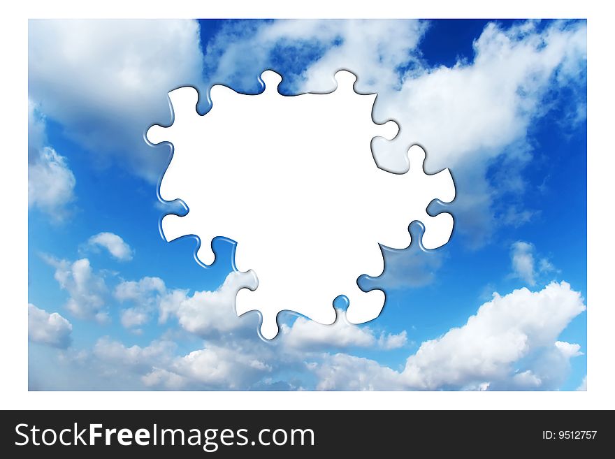 Blue sky with clouds puzzle