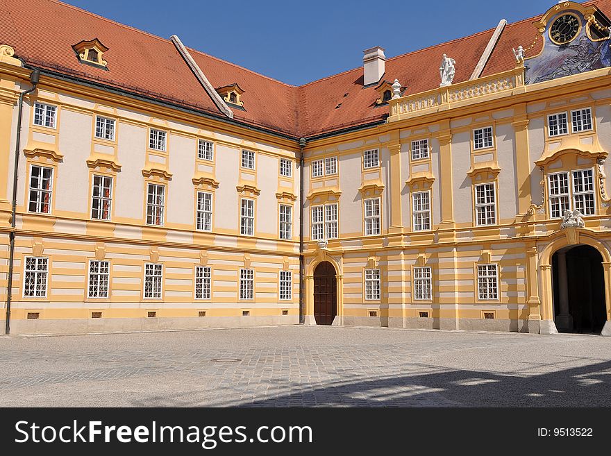 Quadrangle in melk monastery,UNESCO world heritage,austria,europe