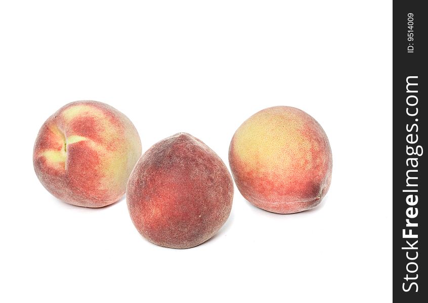 Peaches isolated on white background. Peaches isolated on white background