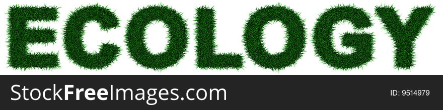 Grass letters forming the word Ecology