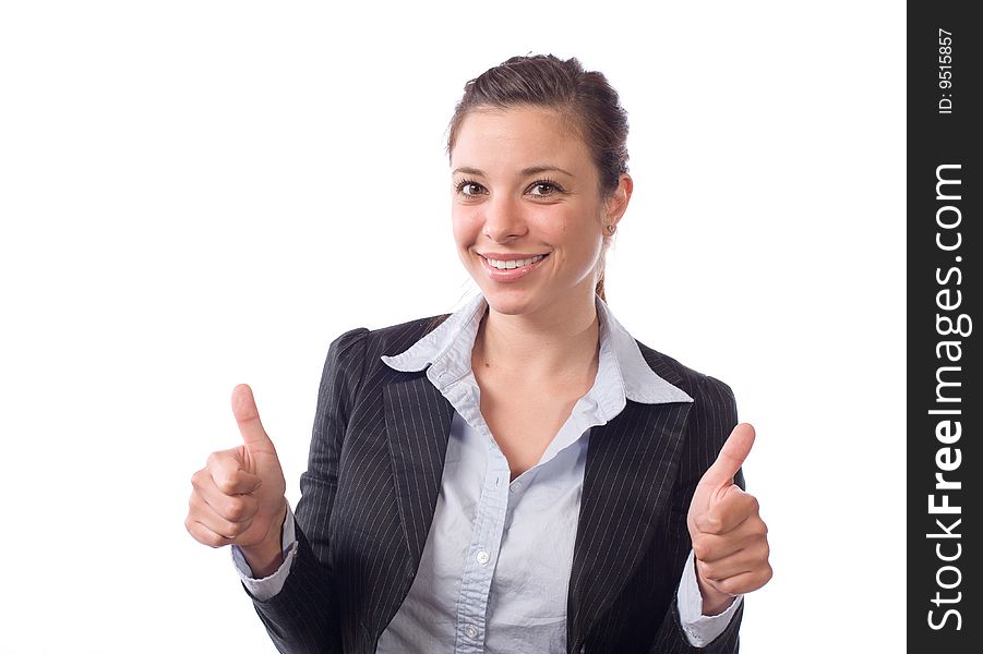 Business Woman Thumbs Up