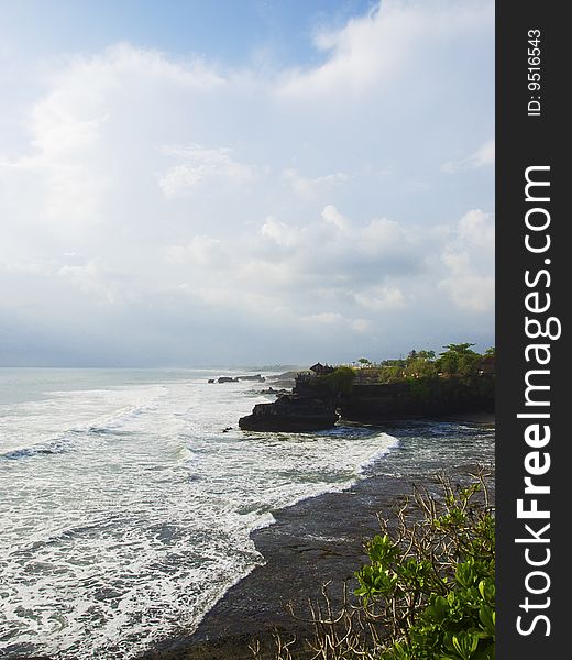 Tanah Lot Temple territory ocean coastline, Bali, Indonesia. Tanah Lot Temple territory ocean coastline, Bali, Indonesia