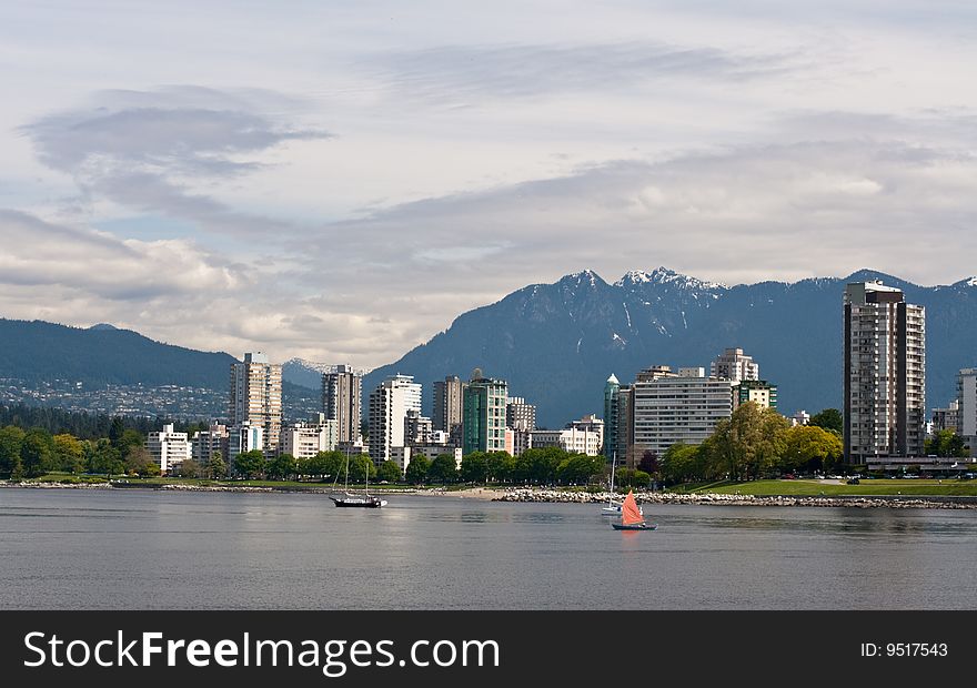 View on downtown Vancouver from False Creek. View on downtown Vancouver from False Creek.