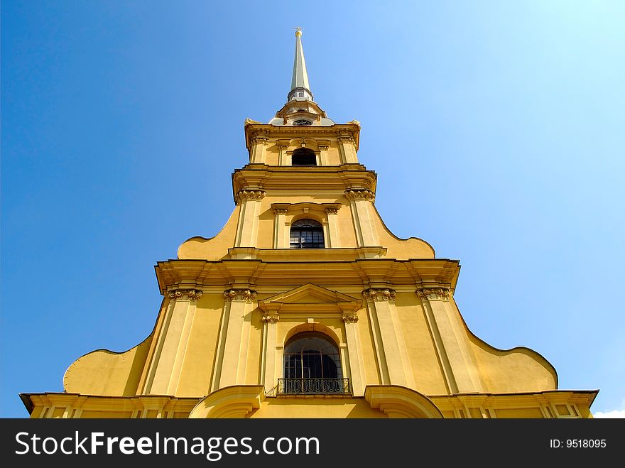 The tower bell in Peter and Paul fortress in St. Petersburg, Russia