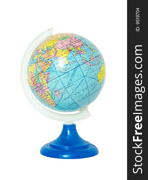 Globe isolated on the white background