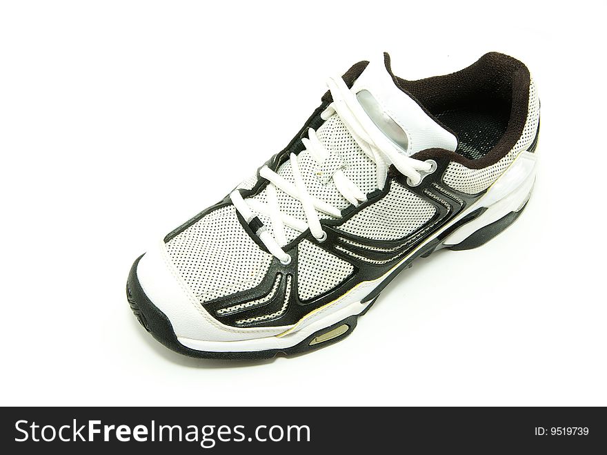 Running Shoes On White