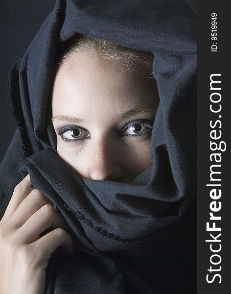 Arabian Woman With Black Veil