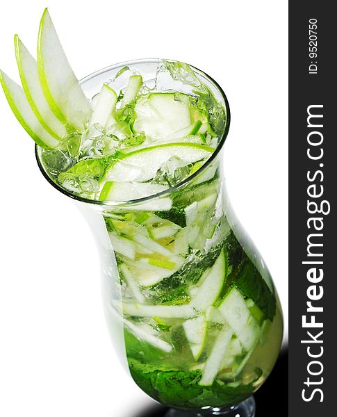 Cocktail - Apple Mojito with Fresh Mint and Soda