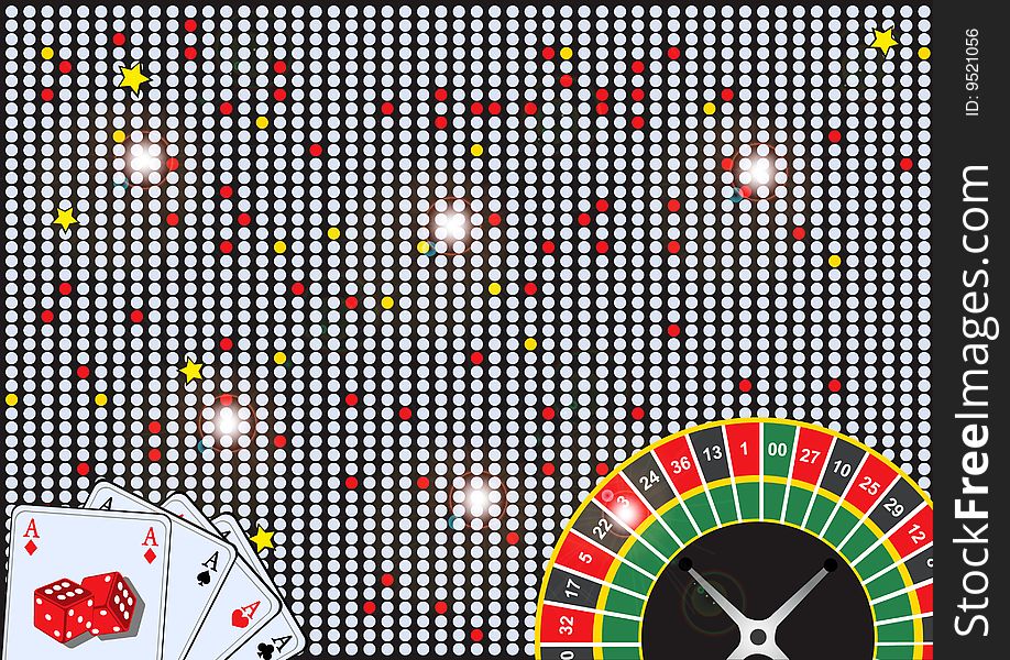 Vector illustration of a casino background