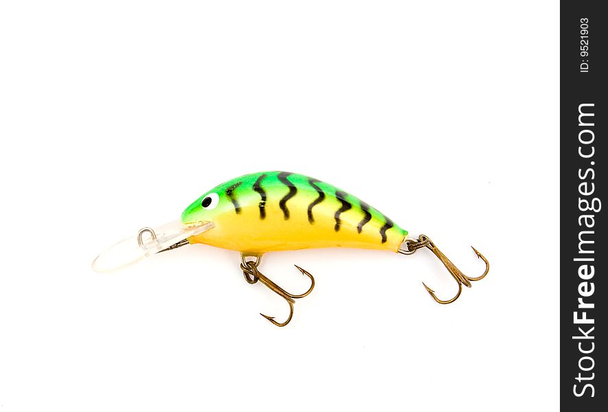 fishing lure isolated on white background