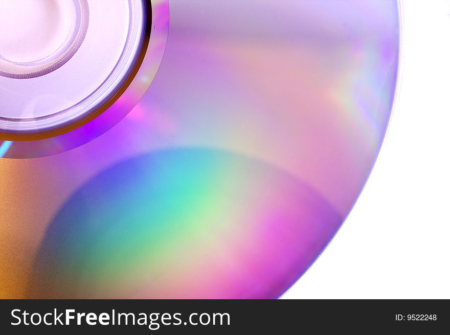 computer cd on white background