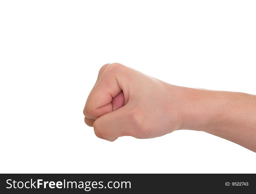 Hand gesture isolated  on white background. Hand gesture isolated  on white background