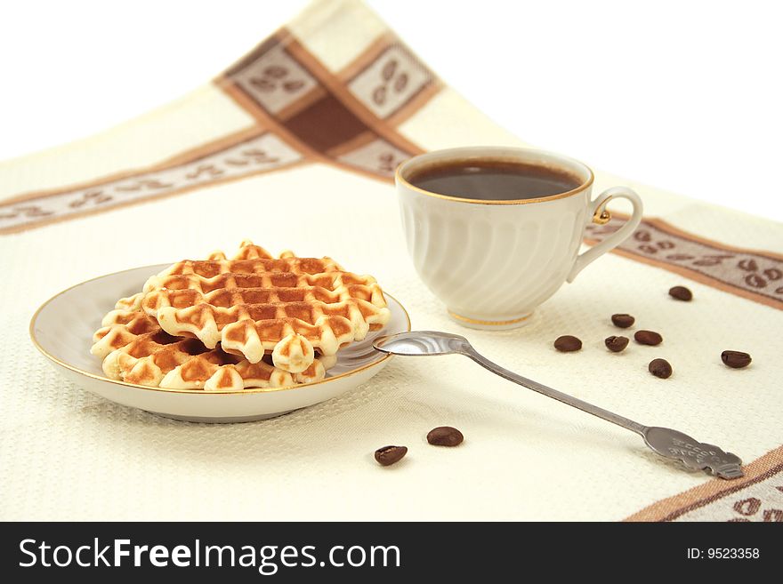 Still-life With Wafers And A Cup Of Coffee