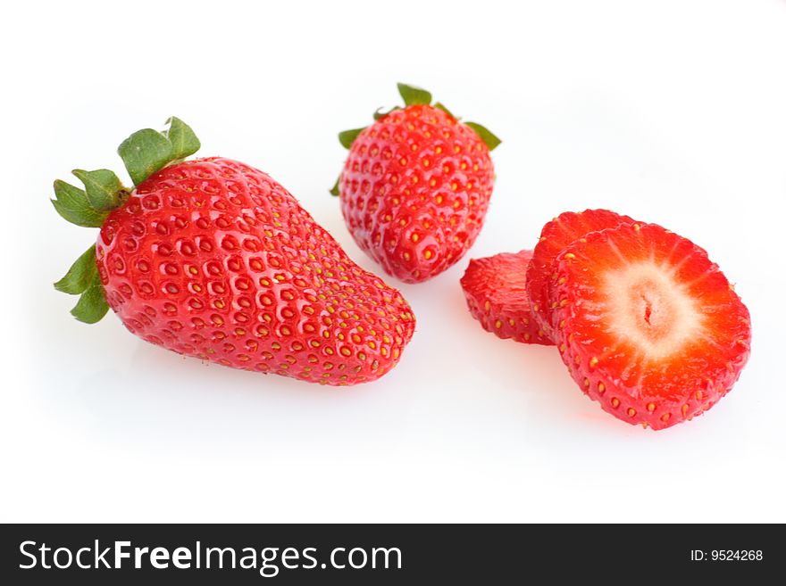 Strawberries isolated on white background. Strawberries isolated on white background