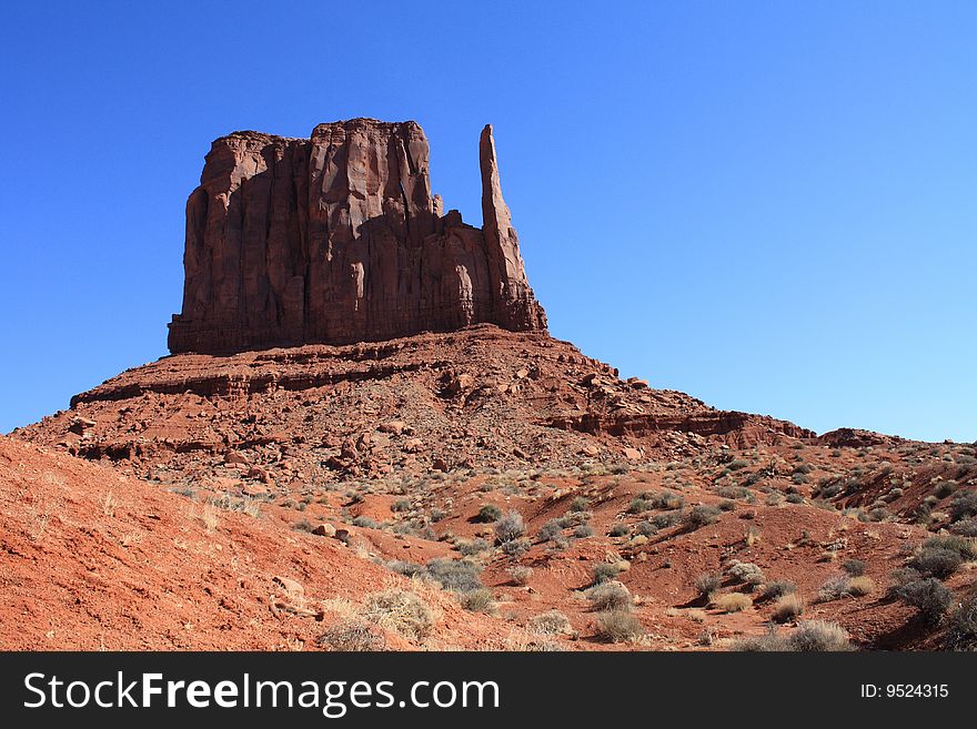 USA, Monument Valley- Mitten close up I. USA, Monument Valley- Mitten close up I