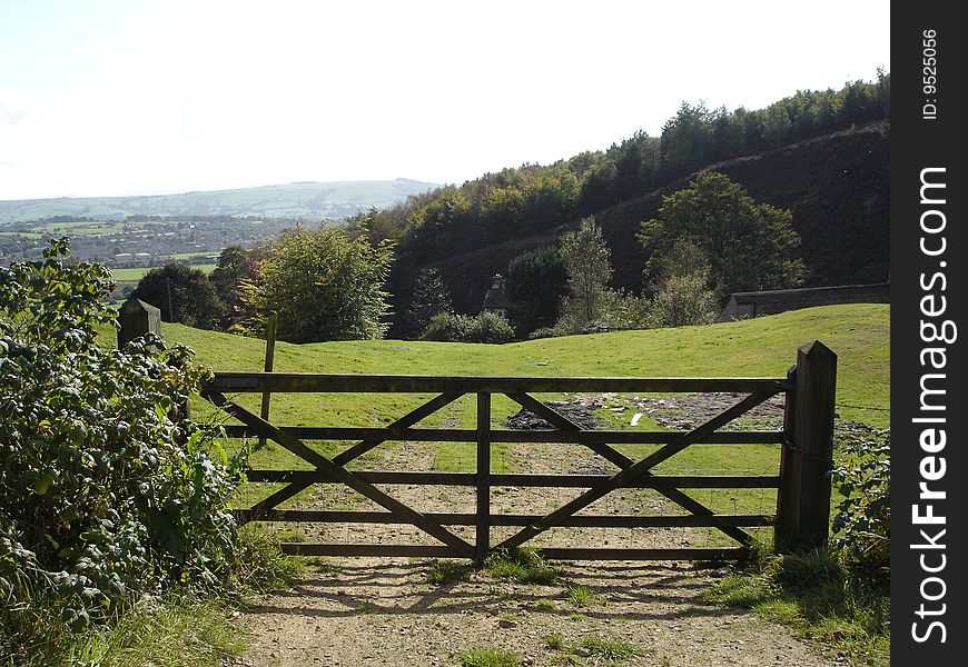 Fence in a beautiful english landscape. Fence in a beautiful english landscape