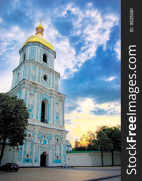 The bell tower of the Saint Sophia. Kiev. Ukraine.