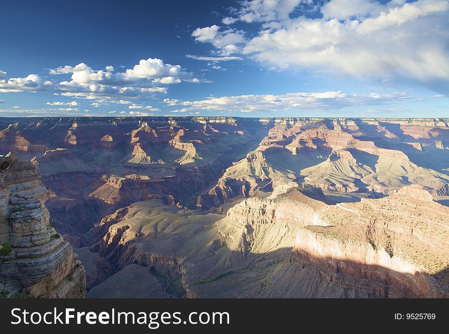 A View Over The Grand Canyon At Sunset