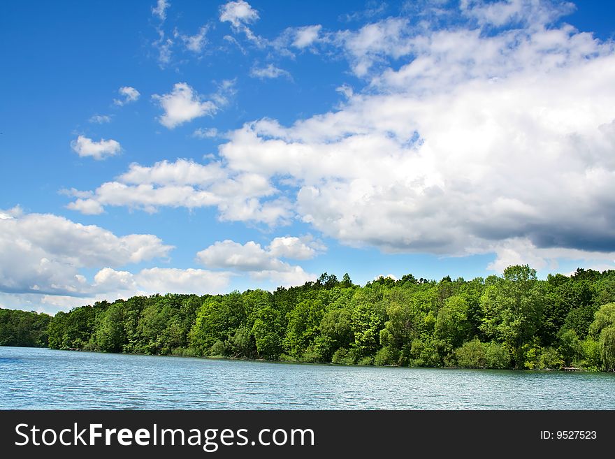 A lake in deep forest