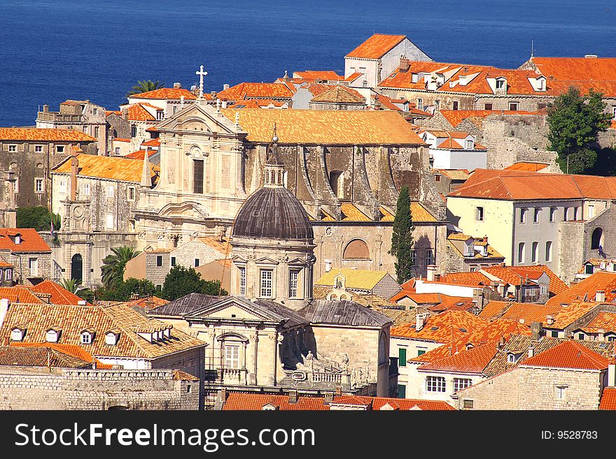 On a photo: Dubrovnik old city, details