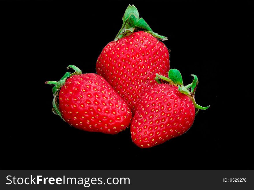 Fresh strawberry on the clean isolated background