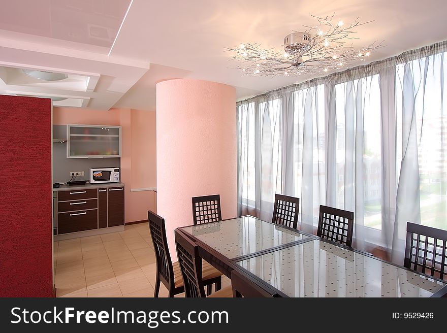 Dining room with the big window