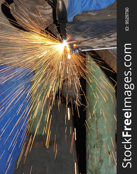 Welder at work(Industrial photo)