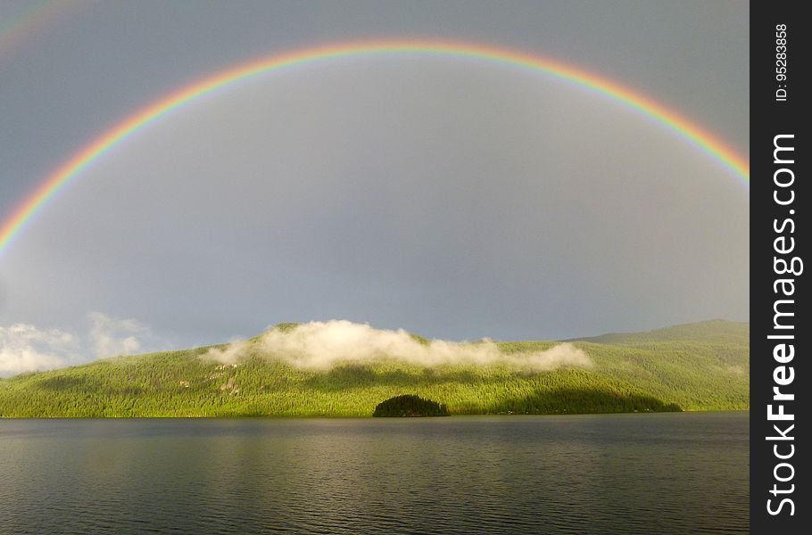Rainbow, Sky, Atmosphere, Loch