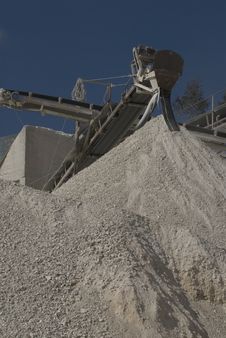 Conveyor On Site At Gravel Pit Royalty Free Stock Photography Conveyor On Site At Gravel Pit Royalty Free Stock Photography