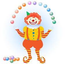 Clown Juggling Colorful Balls Royalty Free Stock Photography Clown Juggling Colorful Balls Royalty Free Stock Photography