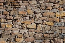Traditional Outside Stony Wall In Aragon Stock Photos