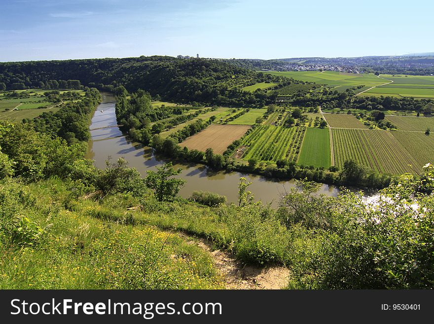 The magnificent view from above - the rock gardens of Hessigheim.