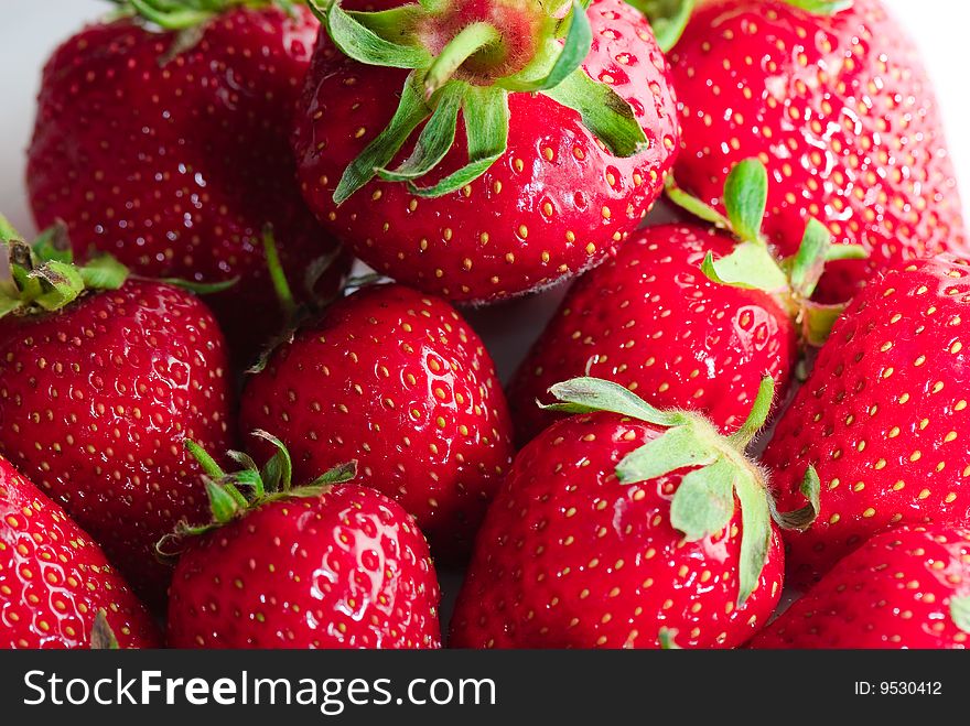 Fresh strawberry on the clean isolated background
