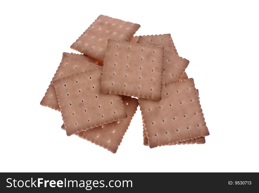 Biscuits isolated against white background