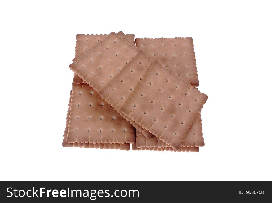 Biscuits isolated against white background