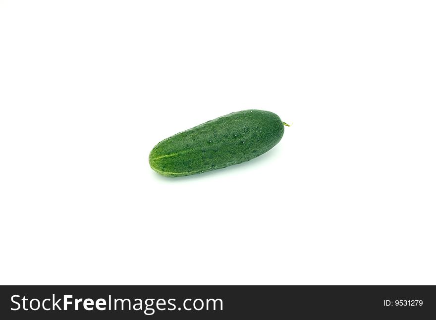 Fresh cucumber isolated on white