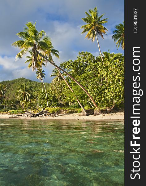 Motu island near Huahine, French Polynesia, South Pacific. Motu island near Huahine, French Polynesia, South Pacific