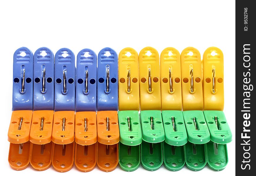 Multicolored clothes-pegs