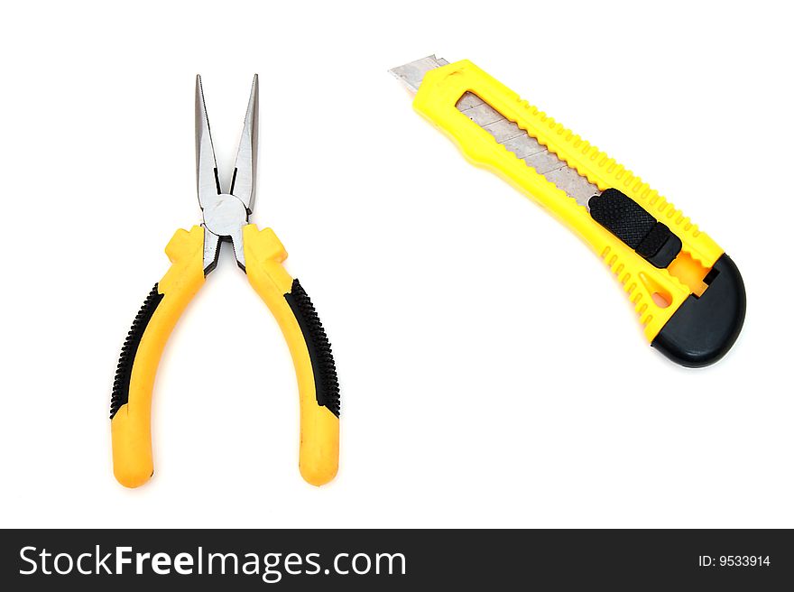 Tools on a white background