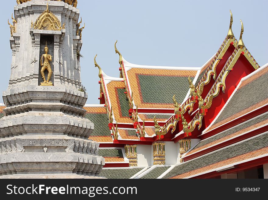 Gray Stupa In Wat Pho Temple - Bangkok