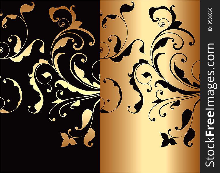 Abstract background with a gold pattern