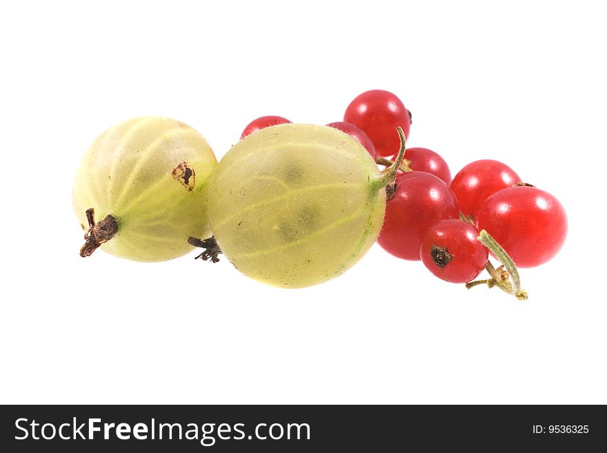 Summer beautiful fresh  fruit on white background