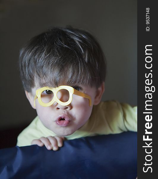 Cute Little Boy With Glasses Toy