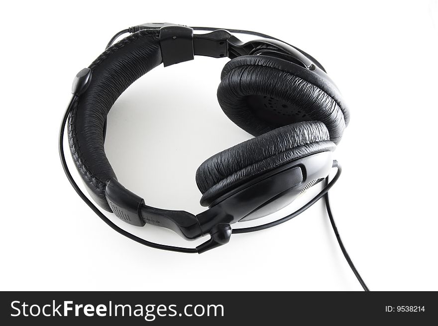 Stereo headphones isolated on a white background