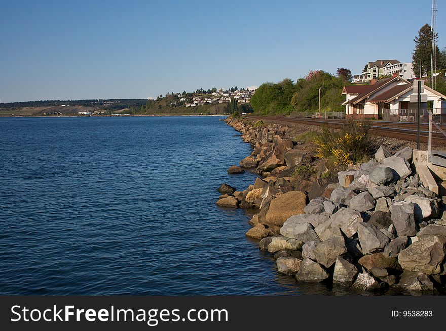 Beautiful bay area around coastal Washington area. Beautiful bay area around coastal Washington area.