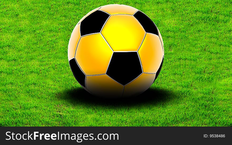 Soccer ball on the green grass. Soccer ball on the green grass